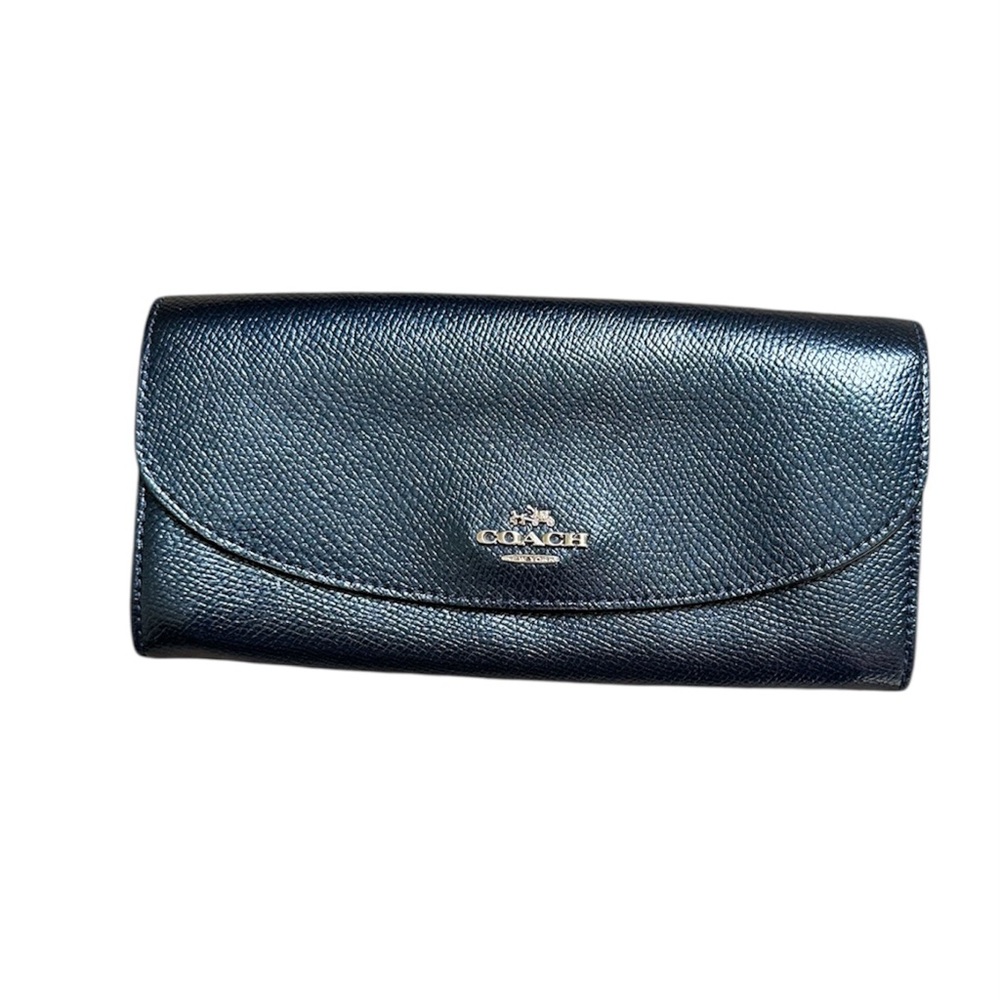Coach Navy blue Leather Women's Wallet